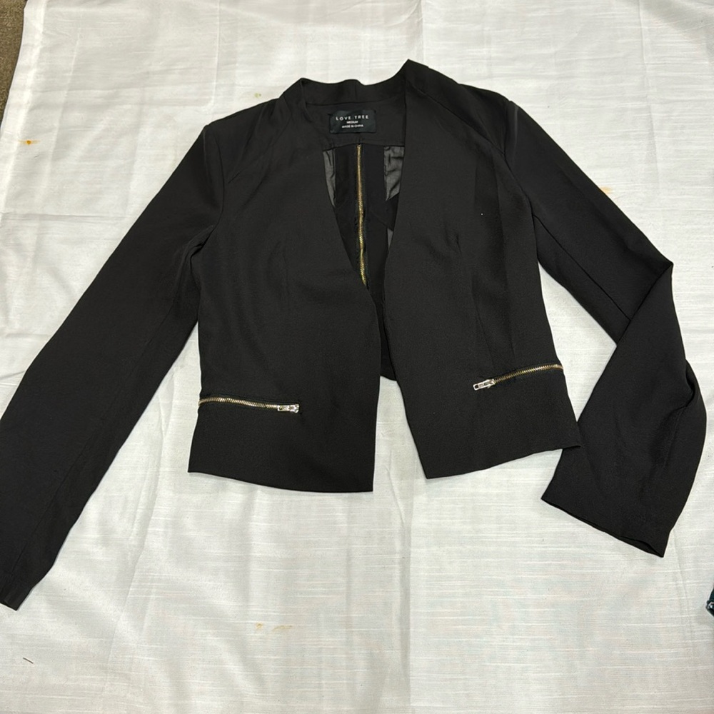 Love tree cropped blazer